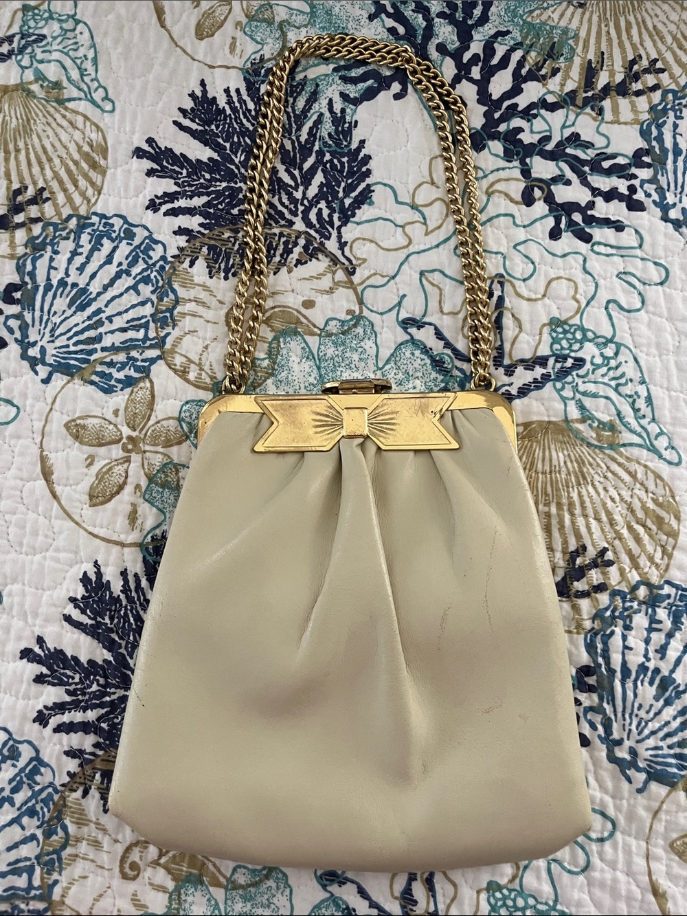 Vintage Cream Color Dressy Bag